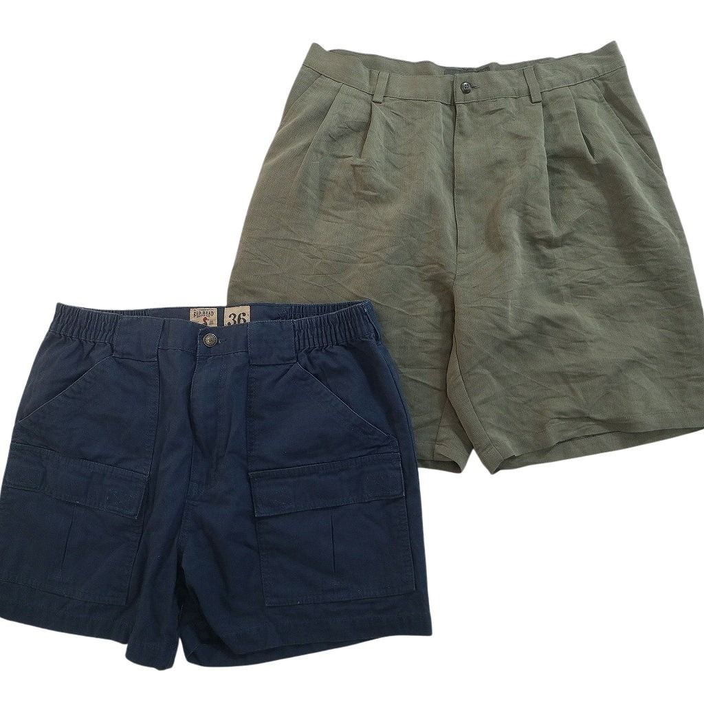 古着卸 まとめ売り ショートパンツ MIX 8枚セット ( メンズ 36 ) カーゴ ドッカーズ タック チェック 中古 古着 NE9192