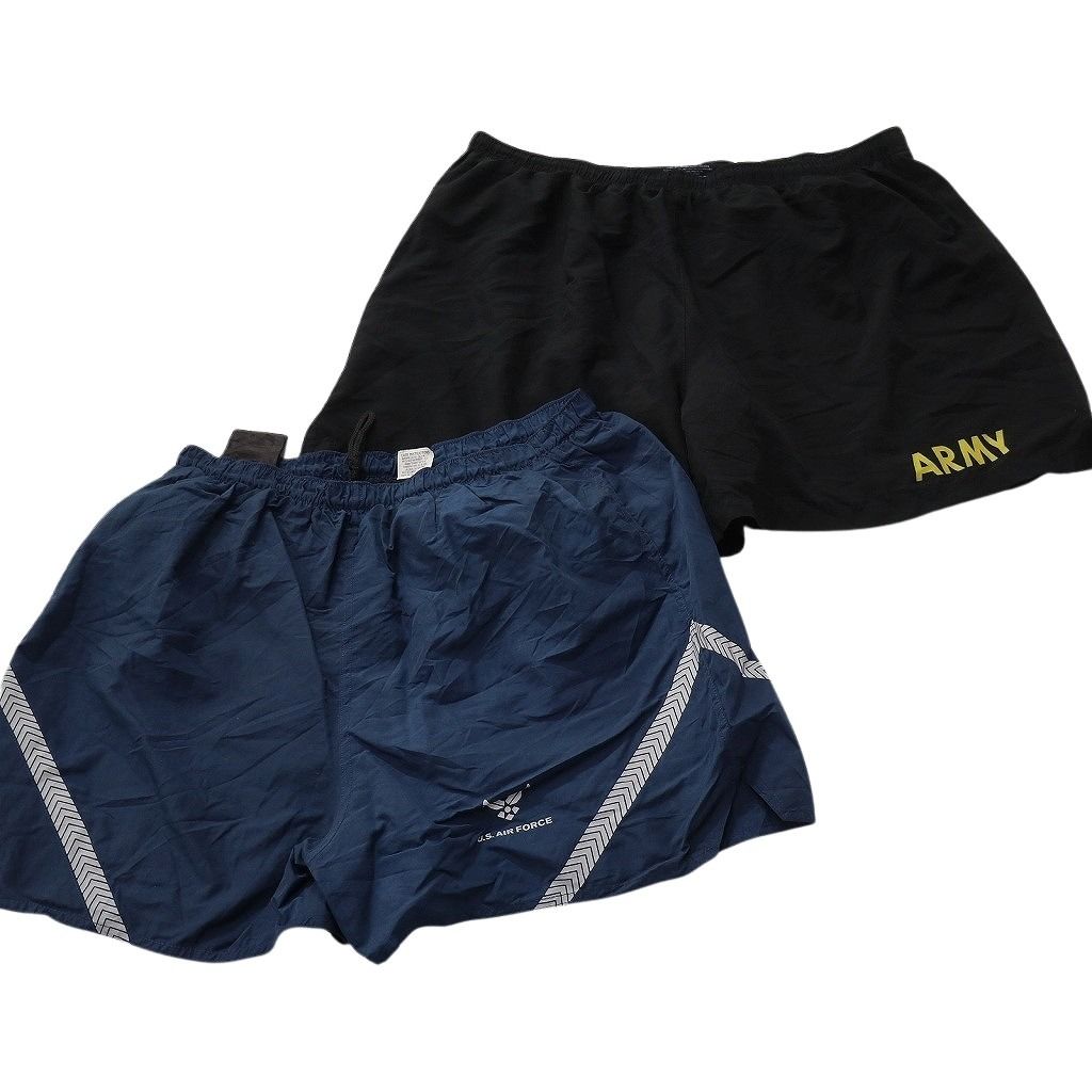 古着卸 まとめ売り ミリタリー ショートパンツ 8枚セット ( メンズ 2XL ) カーゴ デジカモ ARMY AIRFORCE トレーニングパンツ 中古 NE9205