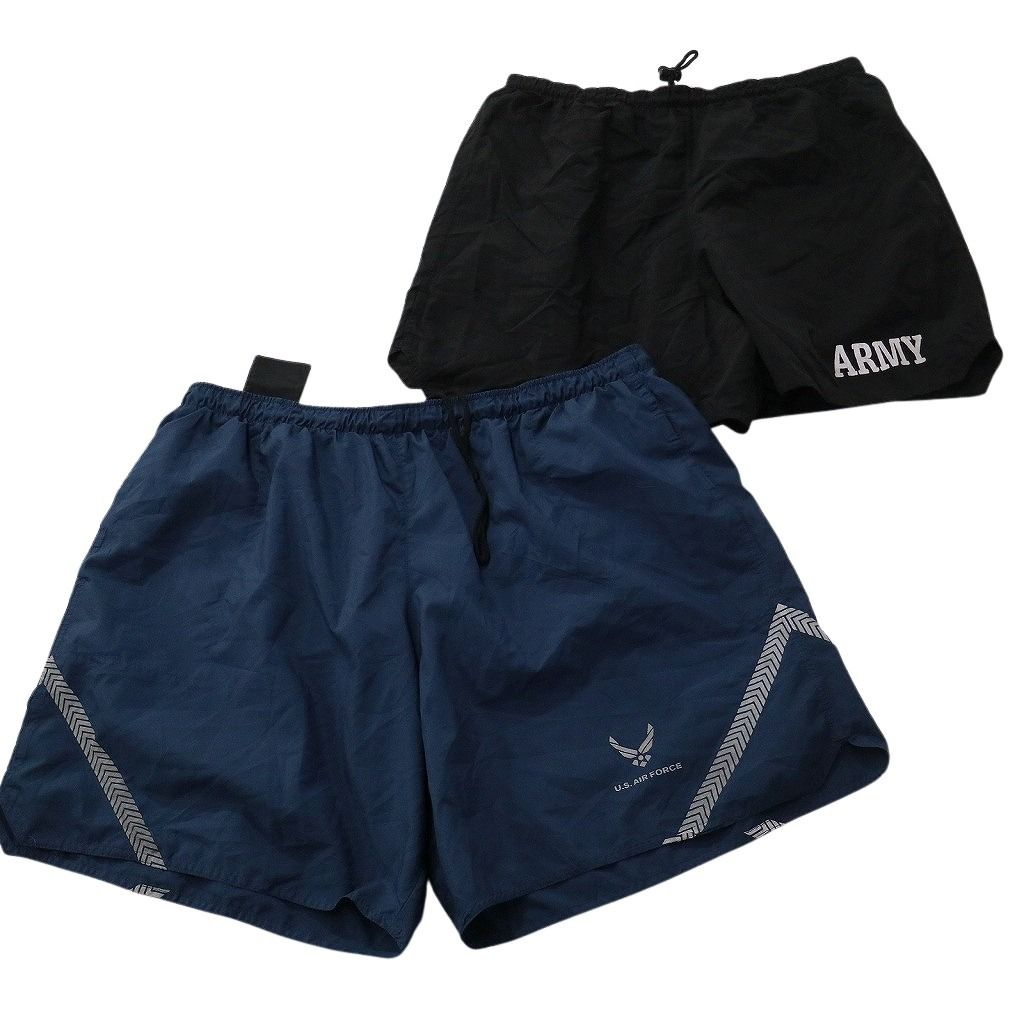 古着卸 まとめ売り ミリタリー ショートパンツ 8枚セット ( メンズ 2XL ) カーゴ デジカモ ARMY AIRFORCE トレーニングパンツ 中古 NE9205