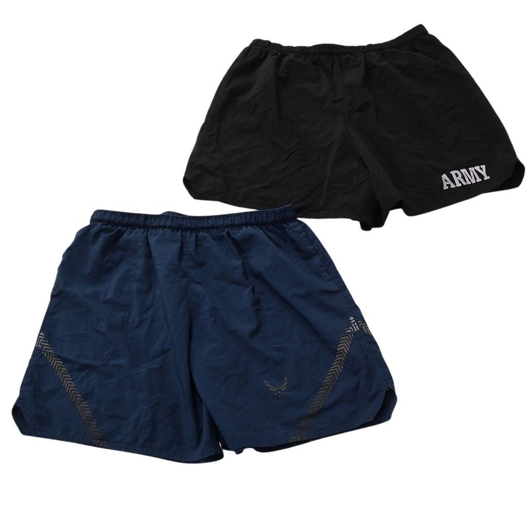 古着卸 まとめ売り ミリタリー ショートパンツ 8枚セット ( メンズ 2XL ) カーゴ デジカモ ARMY AIRFORCE トレーニングパンツ 中古 NE9205