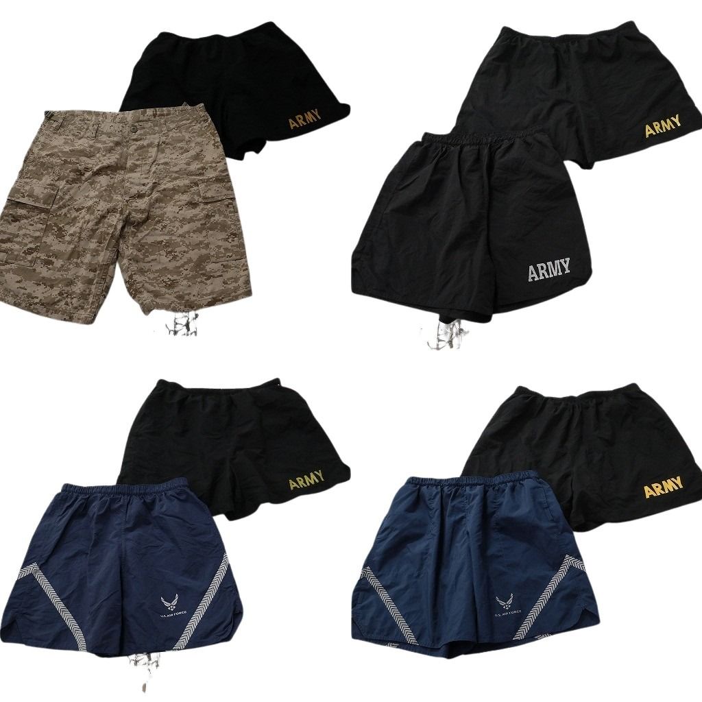 古着卸 まとめ売り ミリタリー ショートパンツ 8枚セット ( メンズ L ) デジカモ ARMY トレーニングパンツ カーゴ AIRFORCE 中古 NE9210