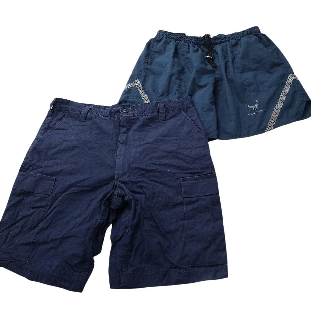 古着卸 まとめ売り ミリタリー ショートパンツ 8枚セット ( メンズ L ) カーゴ AIRFORCE ARMY NAVY トレーニングパンツ 中古 古着 NE9211