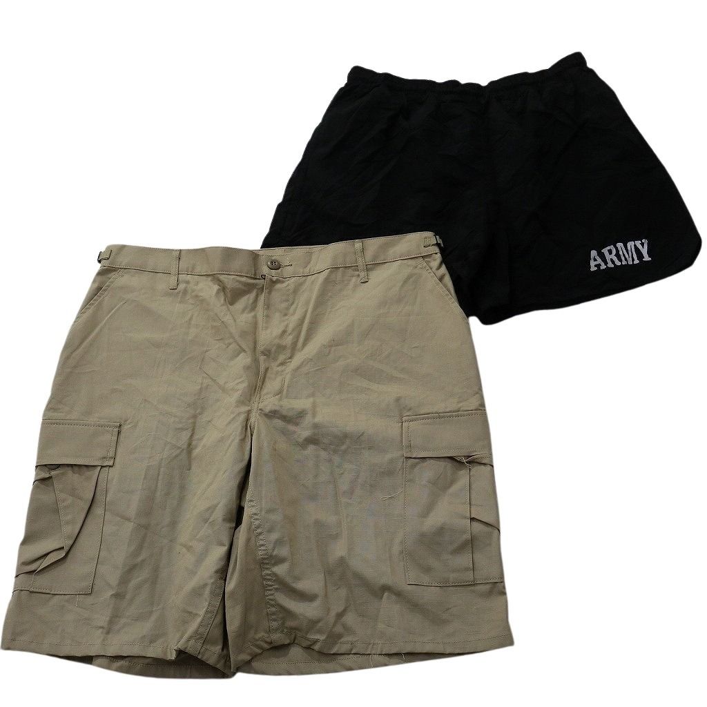 古着卸 まとめ売り ショートパンツ MIX 8枚セット ( メンズ L ) トレーニングパンツ ミリタリー カーゴ ARMY NAVY 中古 古着 NE9213