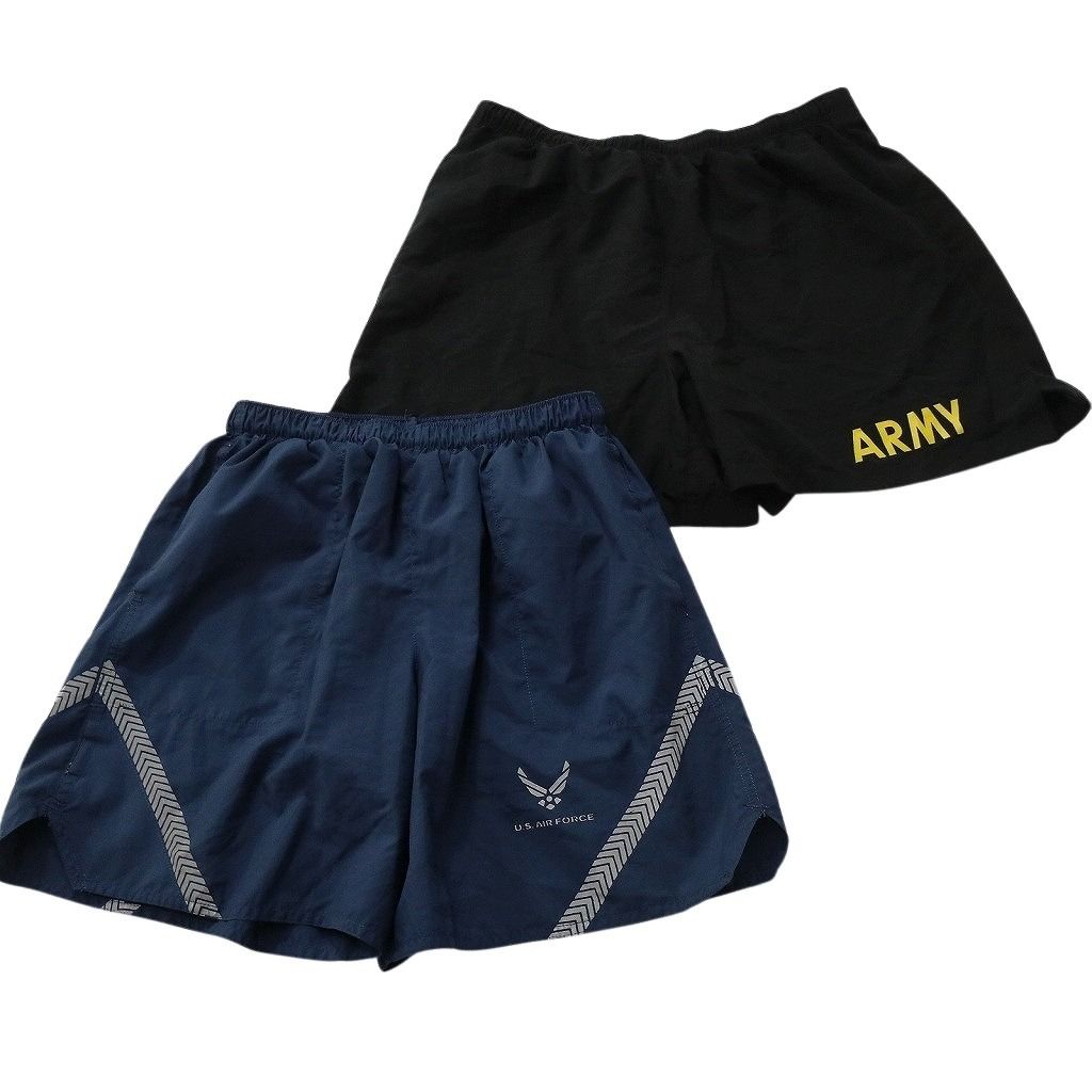 古着卸 まとめ売り ミリタリー ショートパンツ 8枚セット ( メンズ M ) ARMY AIRFORCE NAVY ネイビー トレーニングパンツ 中古 古着 NE9216