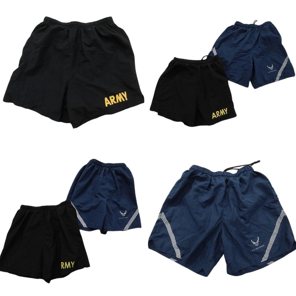 古着卸 まとめ売り ミリタリー ショートパンツ 6枚セット ( メンズ XS/S ) トレーニングパンツ ARMY AIRFOCE 中古 古着 NE9222