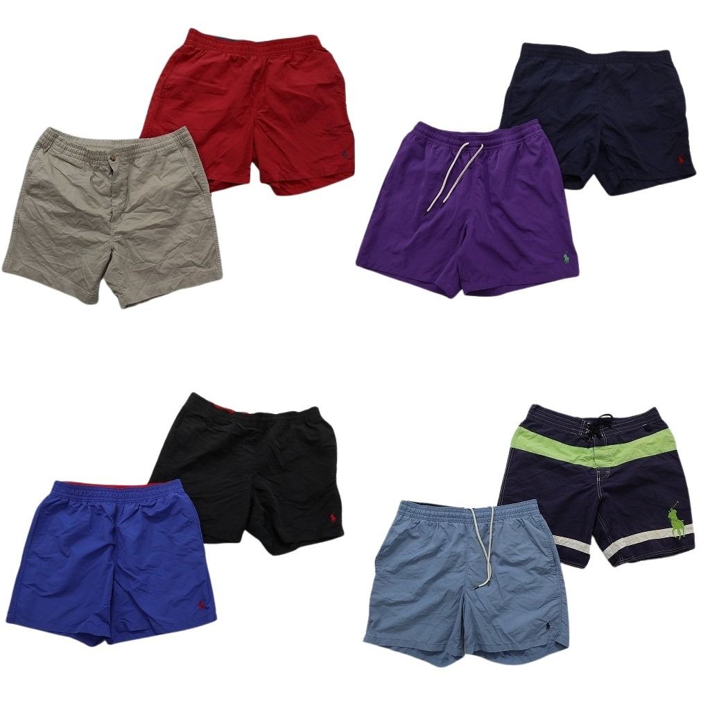 古着卸 まとめ売り ラルフローレン ショートパンツ 8枚セット ( メンズ M/L ) イージーパンツ ビッグポニー ワンポイント ロゴ 中古 NE9225