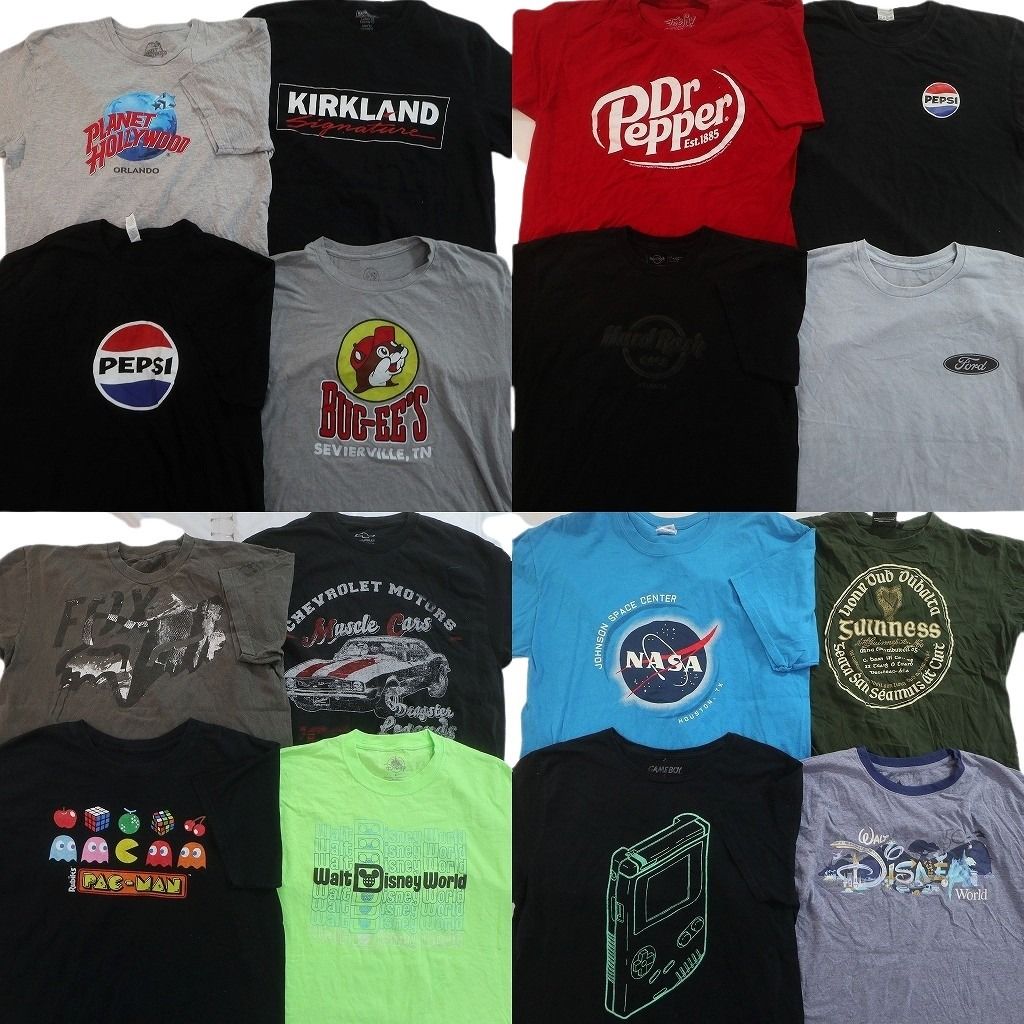 古着卸 まとめ売り 企業 Tシャツ 16枚セット ( メンズ L ) カークランド バッキーズ ペプシ ハードロックカフェ 中古 古着 NE9263