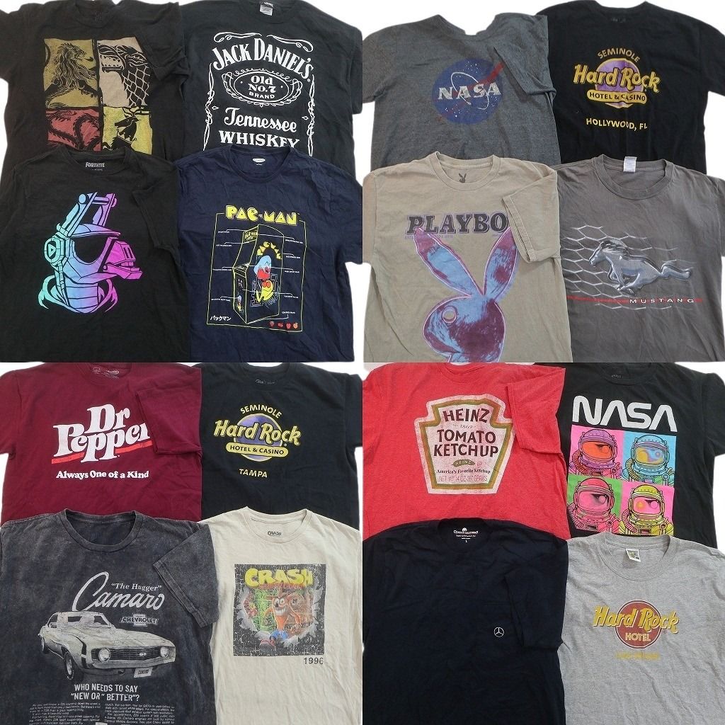 古着卸 まとめ売り 企業 Tシャツ 16枚セット ( メンズ M/L ) ジャックダニエルズ ハードロックカフェ ドクターペッパー 中古 古着 NE9265