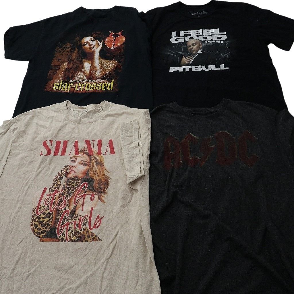 古着卸 まとめ売り 音楽・バンド Tシャツ 16枚セット ( メンズ XL ) ローリングストーンズ ニルヴァーナ ビートルズ 中古 古着 NE9297
