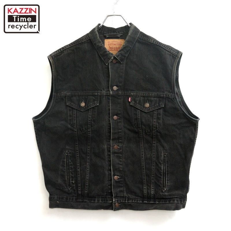 90s USA製 vintage Levi's 70507 リメイク デニム ベスト メンズ 表記XLサイズ