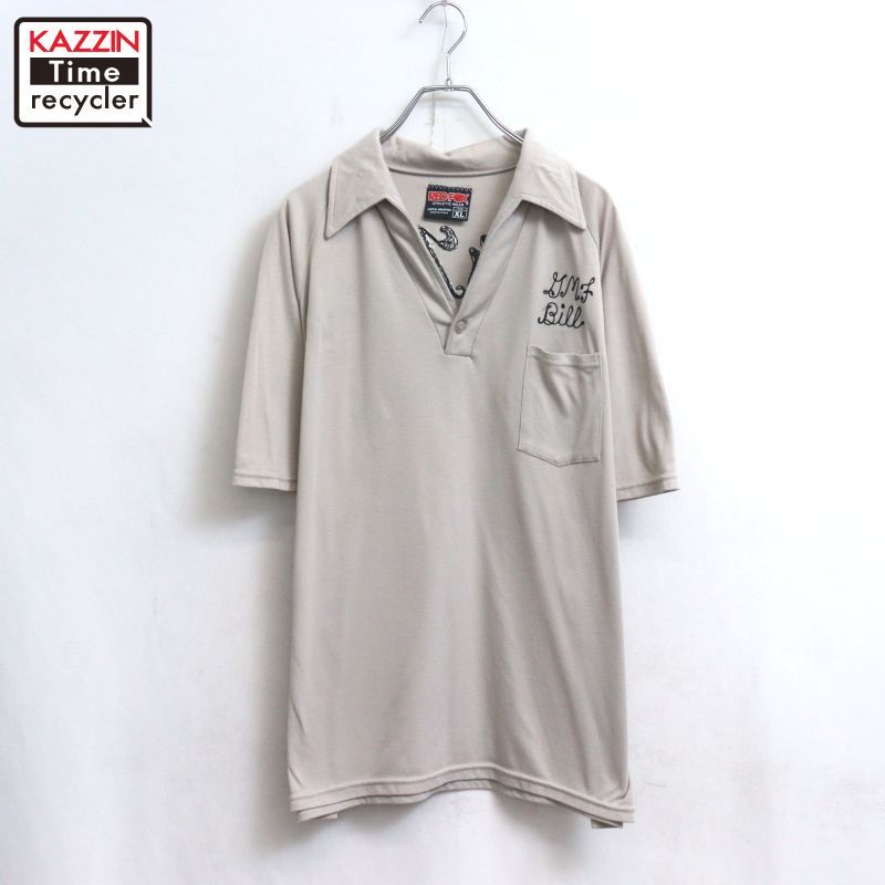 80s USA製 vintage 半袖ポロシャツ メンズ 表記XLサイズ