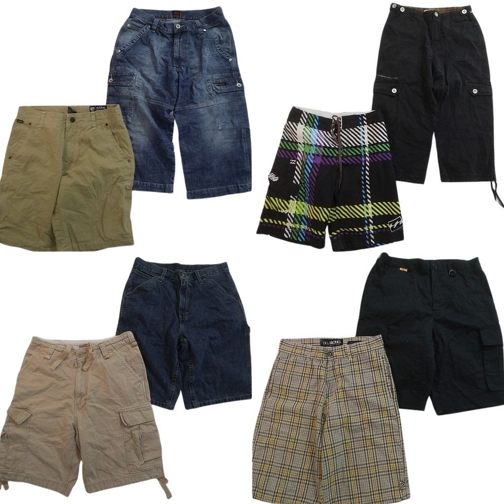 古着卸 まとめ売り ショートパンツMIX 8枚セット ( メンズ 30 ) カーゴ