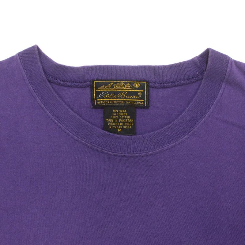 90s vintage Eddie Bauer 無地 ポケットT 半袖Tシャツ メンズ 表記M 