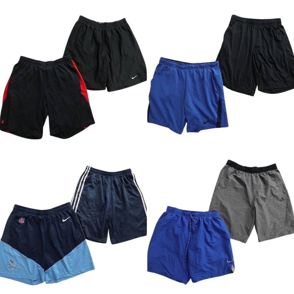 古着卸 まとめ売り ブランドMIX ショートパンツ 8枚セット ( メンズ L ) ナイキ アディダス アンダーアーマー 中古 古着 NE9343