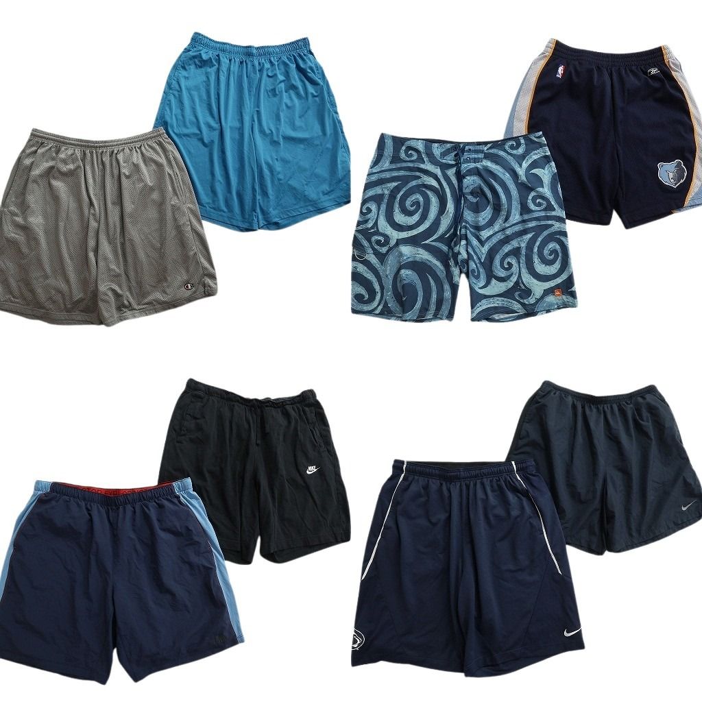 古着卸 まとめ売り ブランドMIX ショートパンツ 8枚セット ( メンズ 2XL ) ノースフェイス ナイキ チャンピオン 中古 古着 NE9351