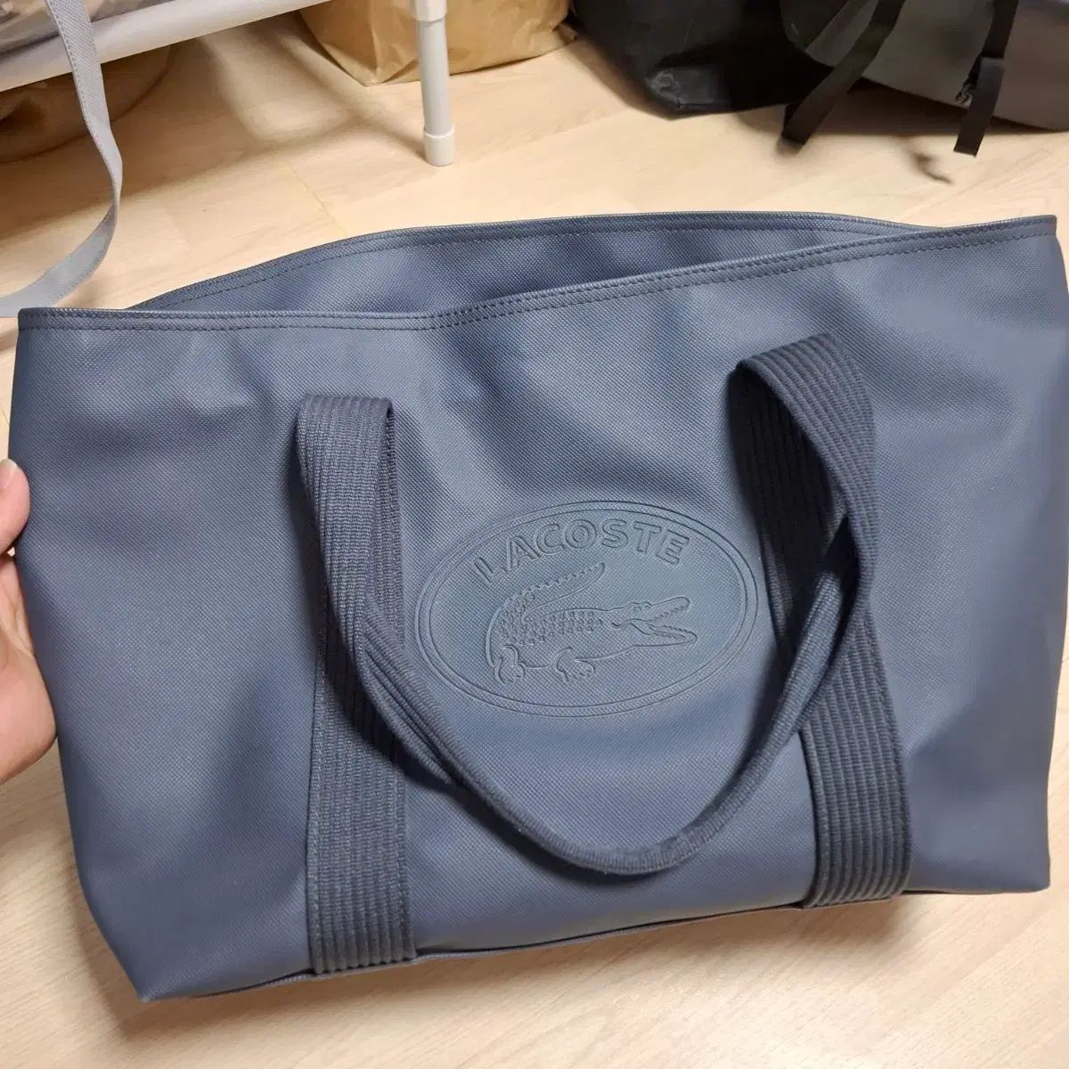 ラコステ ショッパーバッグ ネイビー トートバッグ