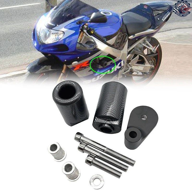 GSX-R モーターサイクル フレーム スライダー クラッシュ フォールディング プロテクション エンジン パッド プロテクター ブロック GSXR10