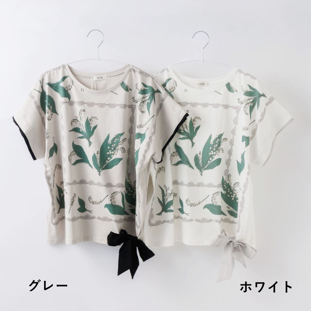 KILKI キルキー リボン Tシャツ レディース 半袖 リリー 綿100 