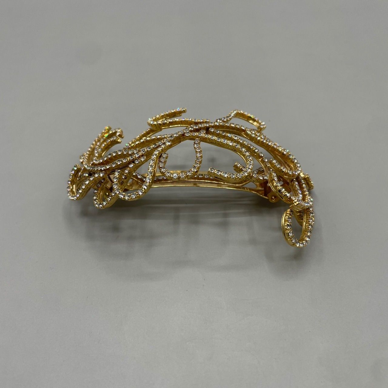 希少 Alexandre de paris アレクサンドレドゥパリ バレッタ 髪飾り ヘアアクセサリー ラインストーン ゴールドカラー 希少 Alexandre de paris アレクサンドレドゥパリ バレッタ 髪飾り ヘアアクセサリー ラインストーン ゴールドカラー