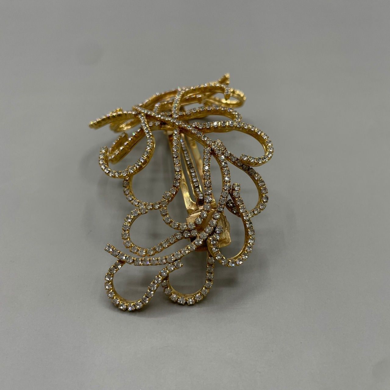 希少 Alexandre de paris アレクサンドレドゥパリ バレッタ 髪飾り ヘアアクセサリー ラインストーン ゴールドカラー 希少 Alexandre de paris アレクサンドレドゥパリ バレッタ 髪飾り ヘアアクセサリー ラインストーン ゴールドカラー