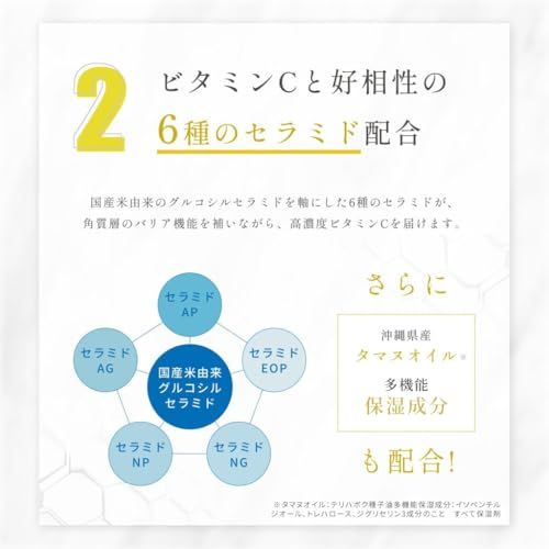 【新品】KINUI C25リッチセラム 28ml ビタミンC誘導体 25%配合 セラミド 6種 タマヌオイル トコフェロール ビタミンE 高濃度 オレンジ精油, イエロー d5fb1538