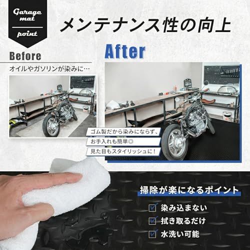 【新品】cr?er(クレエ) ガレージマット ゴムマット 幅1m 長さ5m 厚さ3mm 屋外 バイク 滑り止め構造 駐車場 トラックゴムシート フロアマット 3dfa700c 【新品】cr?er(クレエ) ガレージマット ゴムマット 幅1m 長さ5m 厚さ3mm 屋外 バイク 滑り止め構造 駐車場 トラックゴムシート フロアマット 3dfa700c