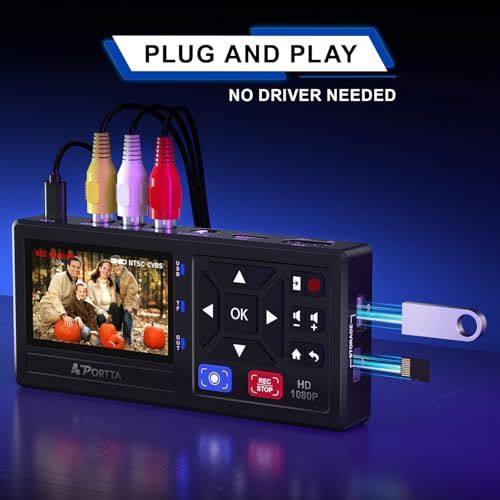 【新品】Portta ビデオキャプチャー VHSデータ化 ビデオ ビデオデジタル機 デジタル保存 ビデオテープ テープダビング モ ミニエディション - ビデオレコーダー VHS テープ AV RCA Hi8 ビデオカメラ DVD ゲームシス dad76991