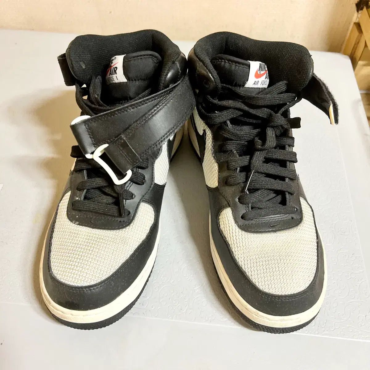 270 NIKE エアフォース1 ミッド 07 ダルメシアン ブラック 270 NIKE エアフォース1 ミッド 07 ダルメシアン ブラック