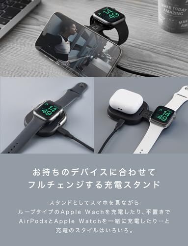CIO NovaWave 3Way+ [3in1 Qi2 & Apple Watch 充電器] MagSafe対応 ワイヤレス充電器 スタンド iPhone 17 / 16 / 15 / 14 / 13 / 12 / AppleWatch U 5a6a2df8