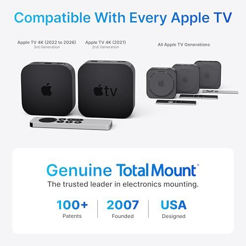 TotalMount Apple TVマウント - Apple TV 4K を含むすべてのApple TVに対応p c360307f