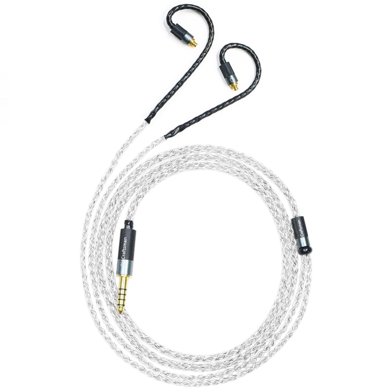 GUCraftsman 5N OFC 銀メッキ + グラフェン混合編組ゼンハイザー IE900 IE600 IE300 IE200 MMCX ヘッドフォン交換ケーブル (3.5mm)p f8c973ef