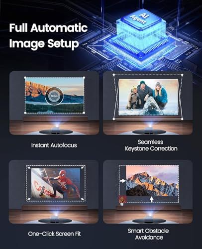 プロジェクター 4k【Netflix&20WDoIby対応】1000ASNI高輝度【自動フォーカス＆自動台形補正&自動画面適応&自動障害物回避】家庭用プロジェクター 内蔵 Netflix/YouTube/PrimeVideo WiFi6 双方 02a11d17