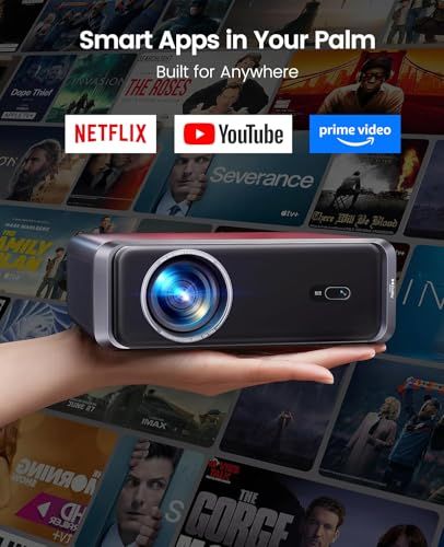 プロジェクター 4k【Netflix&20WDoIby対応】1000ASNI高輝度【自動フォーカス＆自動台形補正&自動画面適応&自動障害物回避】家庭用プロジェクター 内蔵 Netflix/YouTube/PrimeVideo WiFi6 双方 02a11d17