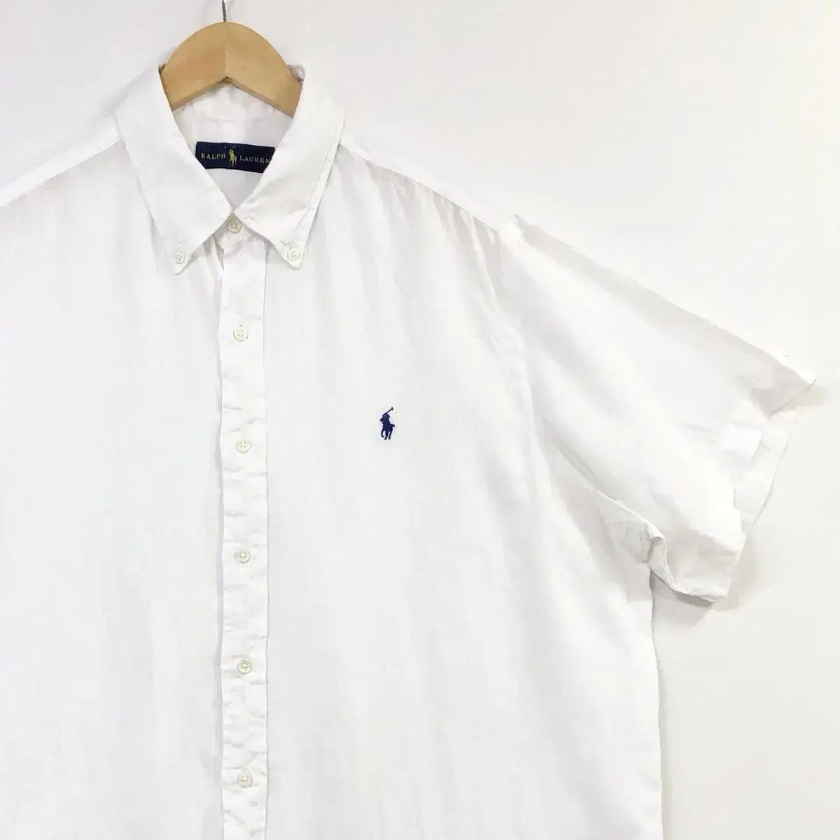 XXL ポロ リネン 白 シャツ