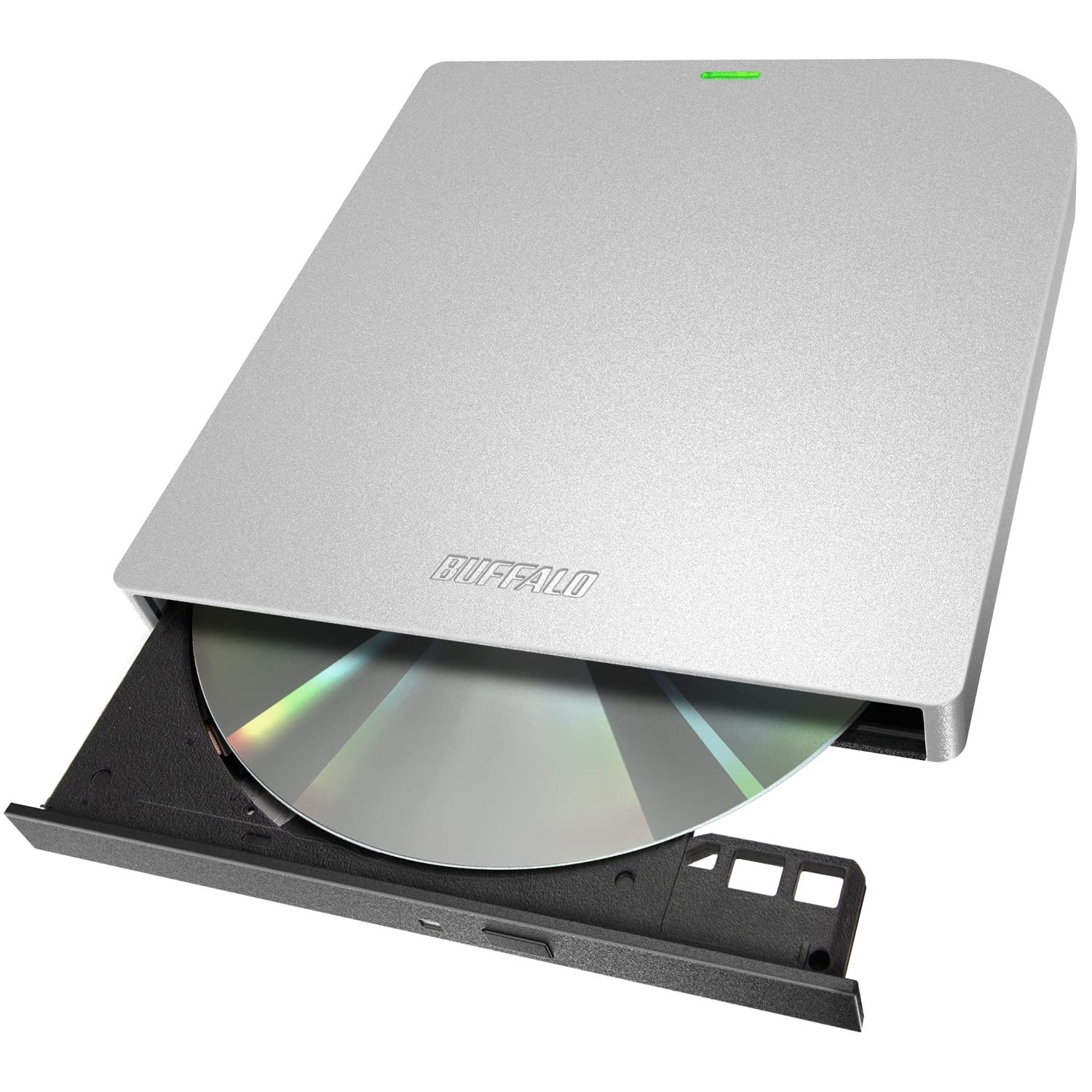 バッファロー USB3.2(Gen1)/3.0 外付け Mac 対応 DVD/CDドライブ バスパワー(給電ケーブル付き) 薄型ポータブル 国内メーカー シルバー DVSM-PMV8U3-SV/Np 9d308817
