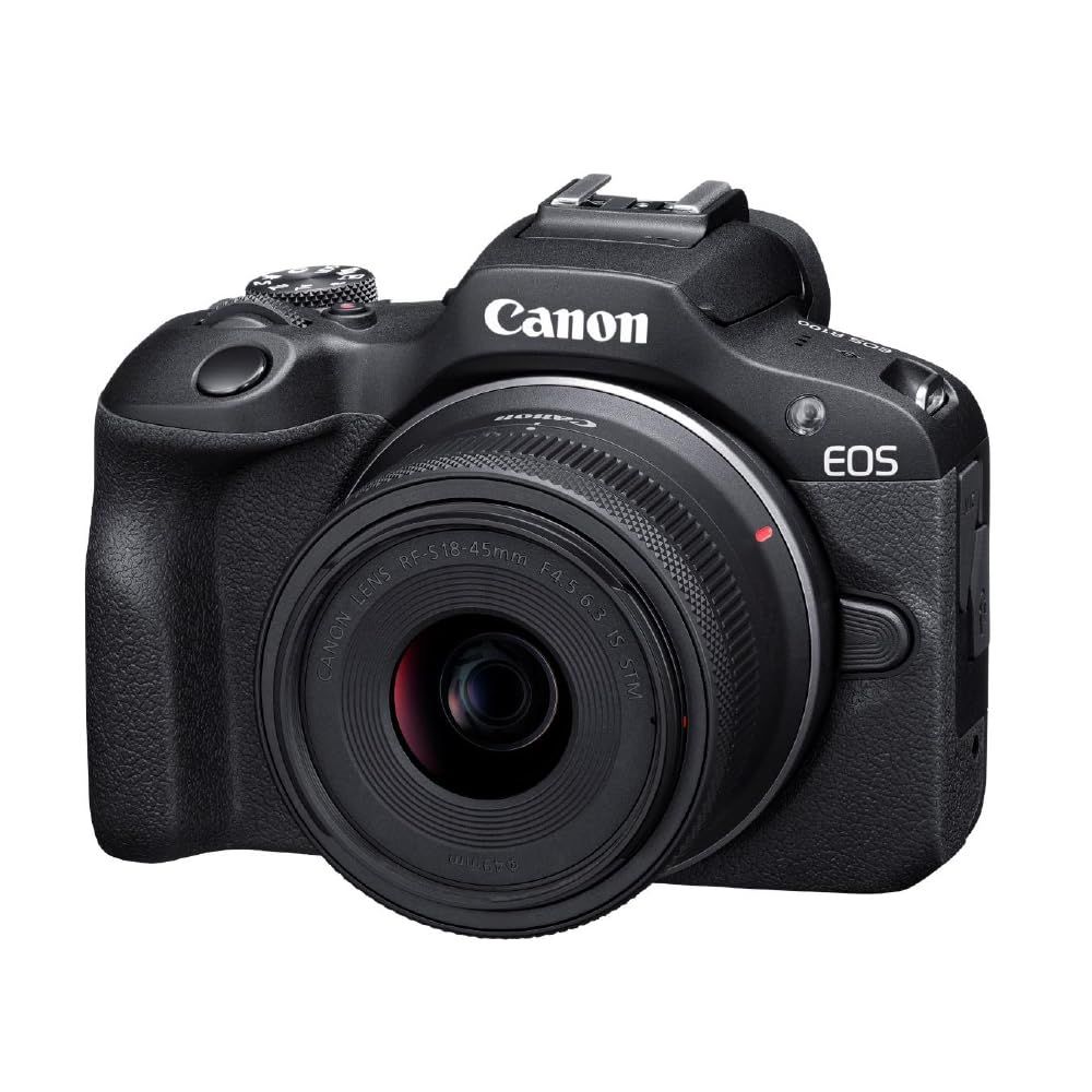 Canon ミラーレス一眼カメラ EOS R100 標準ズームレンズキット(RF-S18-45) ブラック/APS-C/約356g EOSR100-1845ISSTMLKp 53015986 Canon ミラーレス一眼カメラ EOS R100 標準ズームレンズキット(RF-S18-45) ブラック/APS-C/約356g EOSR100-1845ISSTMLKp 53015986