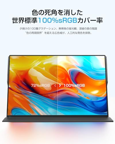 EVICIV 4K モバイルモニター 16インチ 高輝度 1200Nit 非光沢 QLED 人気 ポータブルモニター UHD 3840×2400 16:10黄金比 100% sRGB 1500:1コントラスト モバイルディスプレイ 保護カバー e52d46a5