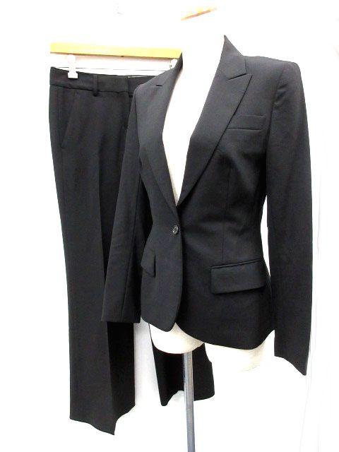 セオリー theory セットアップ 上下 スーツ パンツ ロング 上2 下X0 黒