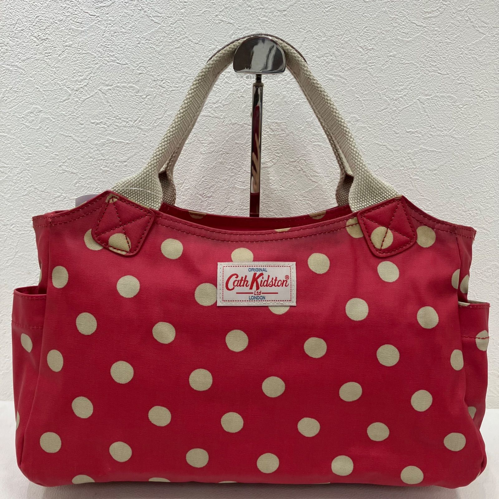 2845 CathKidston キャスキッドソン ハンドバッグ 手提げ 水玉 ドット