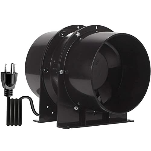【最新型】ダクトファン OOPPEN 軸流ファン 風量333?/h ダクト用換気扇 150mm 中間取付 ブラック HA1751B1HL [メーカー１年保証] (φ150mm)e 2551a3ac