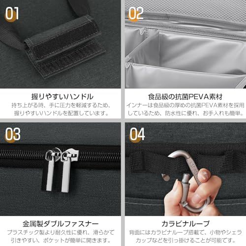 Heshare クーラーボックス 40L大容量 仕切り板付き 5層断熱構造 保冷力最強 保冷バッグ 折り畳み収納可能 ソフトクーラー 保温 保冷 防水 耐摩耗 軽量 自立 水漏れ防止 クーラーバッグ キャンプ/釣り/BBQ/ピクニック/運動会 0986c44c Heshare クーラーボックス 40L大容量 仕切り板付き 5層断熱構造 保冷力最強 保冷バッグ 折り畳み収納可能 ソフトクーラー 保温 保冷 防水 耐摩耗 軽量 自立 水漏れ防止 クーラーバッグ キャンプ/釣り/BBQ/ピクニック/運動会 0986c44c