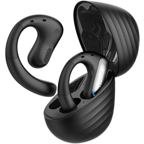 Pro オープンイヤー型ワイヤレスイヤホン Bluetoothイヤホン 耳を塞がない 低音強化 非骨伝導 16.2mmドライバー 空気伝導 開放型 耳掛け式 46時間長時間再生 充電ケース付き 急速充電 IPX5防水 マイク内 テレワーク/通 287eadeb