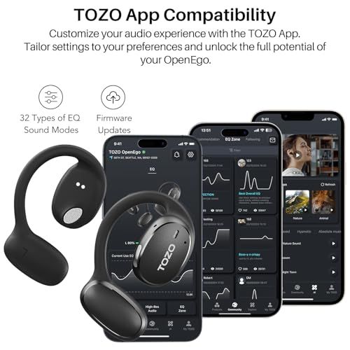 TOZO OpenEgo ワイヤレス イヤホン bluetooth 5.3 オープンイヤー 極上のフィット感 耳を塞がない LED ディスプレイ AI 通話時ノイズリダクション 約70~80h再生 IPX5防水 イヤホンワイヤレス ぶるーとゅ b0484d37 TOZO OpenEgo ワイヤレス イヤホン bluetooth 5.3 オープンイヤー 極上のフィット感 耳を塞がない LED ディスプレイ AI 通話時ノイズリダクション 約70~80h再生 IPX5防水 イヤホンワイヤレス ぶるーとゅ b0484d37