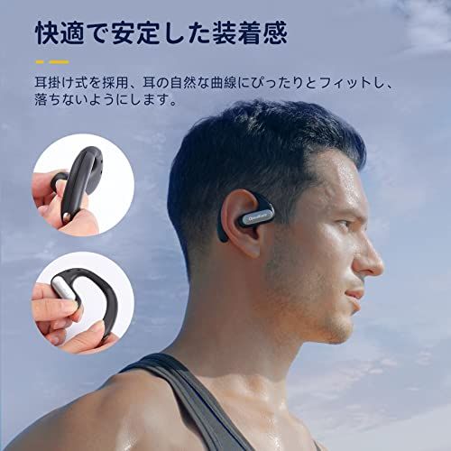 Pro オープンイヤー型ワイヤレスイヤホン Bluetoothイヤホン 耳を塞がない 低音強化 非骨伝導 16.2mmドライバー 空気伝導 開放型 耳掛け式 46時間長時間再生 充電ケース付き 急速充電 IPX5防水 マイク内 テレワーク/通 287eadeb Pro オープンイヤー型ワイヤレスイヤホン Bluetoothイヤホン 耳を塞がない 低音強化 非骨伝導 16.2mmドライバー 空気伝導 開放型 耳掛け式 46時間長時間再生 充電ケース付き 急速充電 IPX5防水 マイク内 テレワーク/通 287eadeb