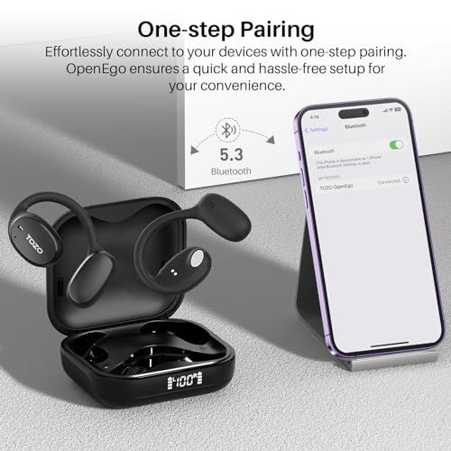 TOZO OpenEgo ワイヤレス イヤホン bluetooth 5.3 オープンイヤー 極上のフィット感 耳を塞がない LED ディスプレイ AI 通話時ノイズリダクション 約70~80h再生 IPX5防水 イヤホンワイヤレス ぶるーとゅ b0484d37 TOZO OpenEgo ワイヤレス イヤホン bluetooth 5.3 オープンイヤー 極上のフィット感 耳を塞がない LED ディスプレイ AI 通話時ノイズリダクション 約70~80h再生 IPX5防水 イヤホンワイヤレス ぶるーとゅ b0484d37