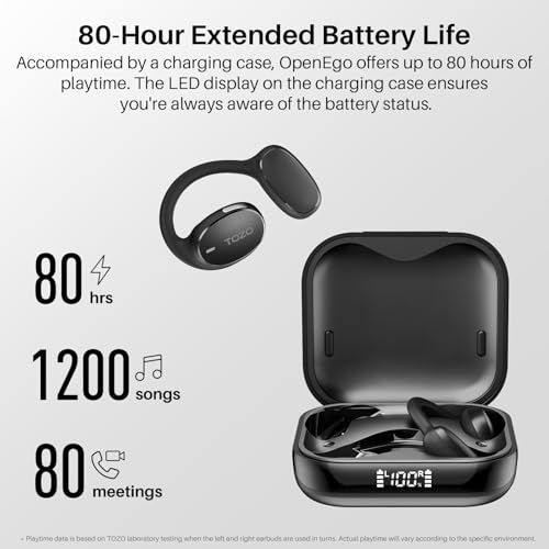 TOZO OpenEgo ワイヤレス イヤホン bluetooth 5.3 オープンイヤー 極上のフィット感 耳を塞がない LED ディスプレイ AI 通話時ノイズリダクション 約70~80h再生 IPX5防水 イヤホンワイヤレス ぶるーとゅ b0484d37 TOZO OpenEgo ワイヤレス イヤホン bluetooth 5.3 オープンイヤー 極上のフィット感 耳を塞がない LED ディスプレイ AI 通話時ノイズリダクション 約70~80h再生 IPX5防水 イヤホンワイヤレス ぶるーとゅ b0484d37