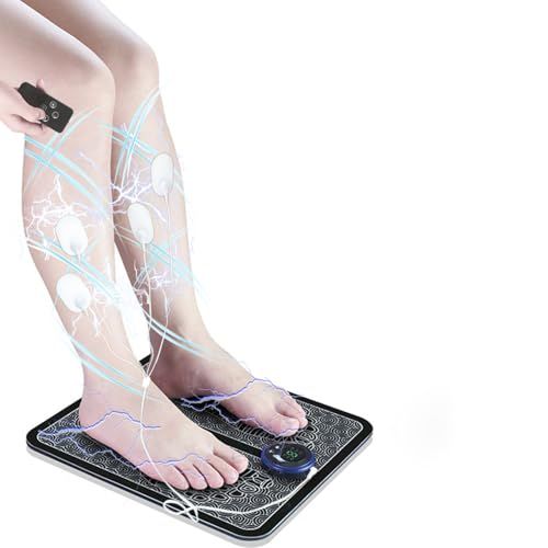 EMS フットマット【新登場 博士監修 EMS強化 通電率150％UP】足裏 足ツボ足裏ケア 8種類モード19段階強 電気foot fit フットリラックス リモコン操作 充電式 足の疲れを取るグッズ 誕生日プレゼント クリスマス プレゼント 8ceebe71