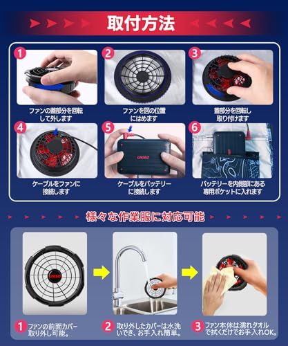 【2026最強爆風 30V超高出力 2.8H急速満充電】空調作業服用 ファンバッテリーセット 日本国内メーカー 17時間稼働 5段階風量調節 ブラシレスモーター 熱中症対策e 03b78f8e