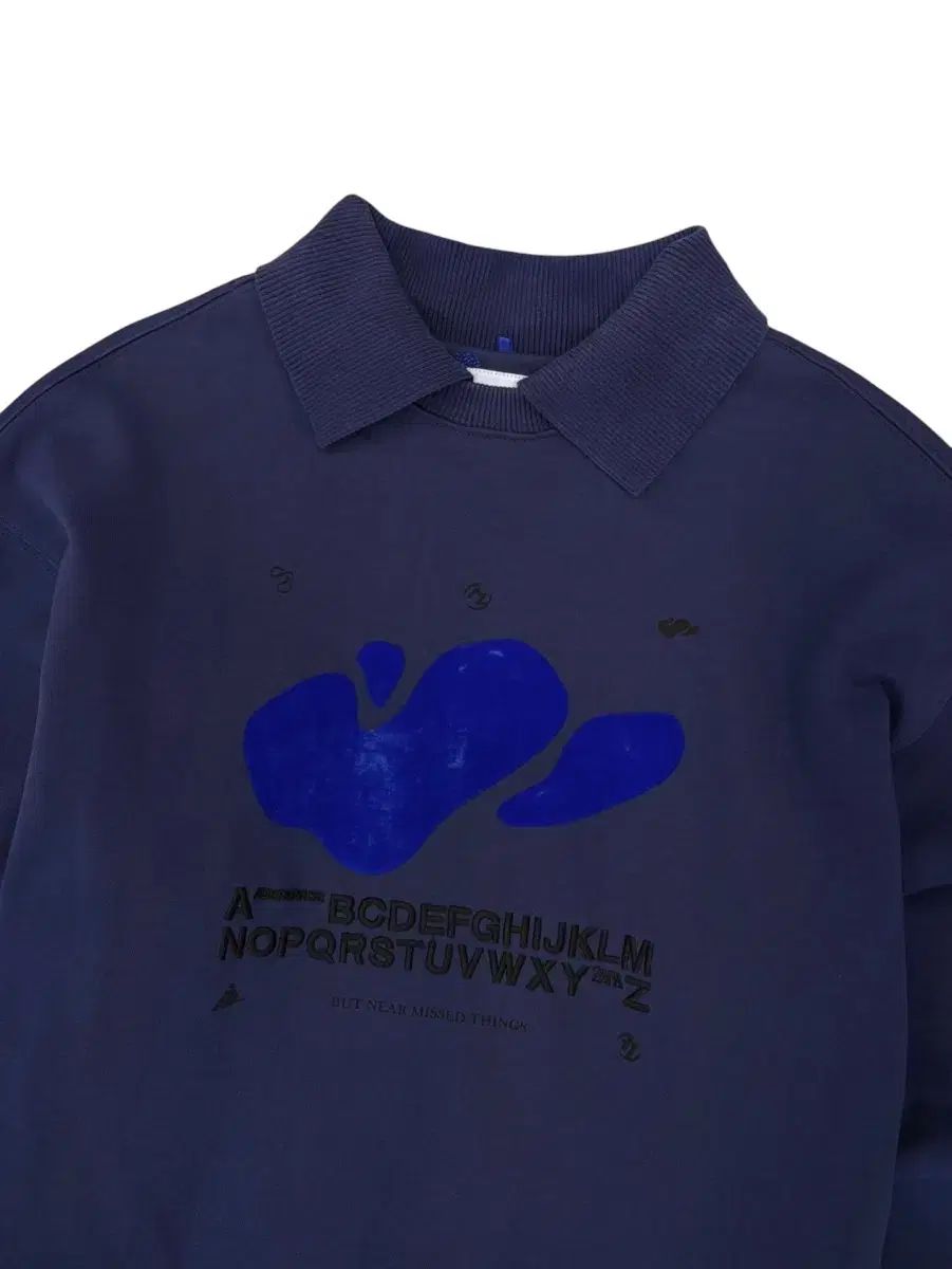 ADER ERROR × ZARA オーバーサイズ ポロシャツ (スウェット) ネイビー (S-M)