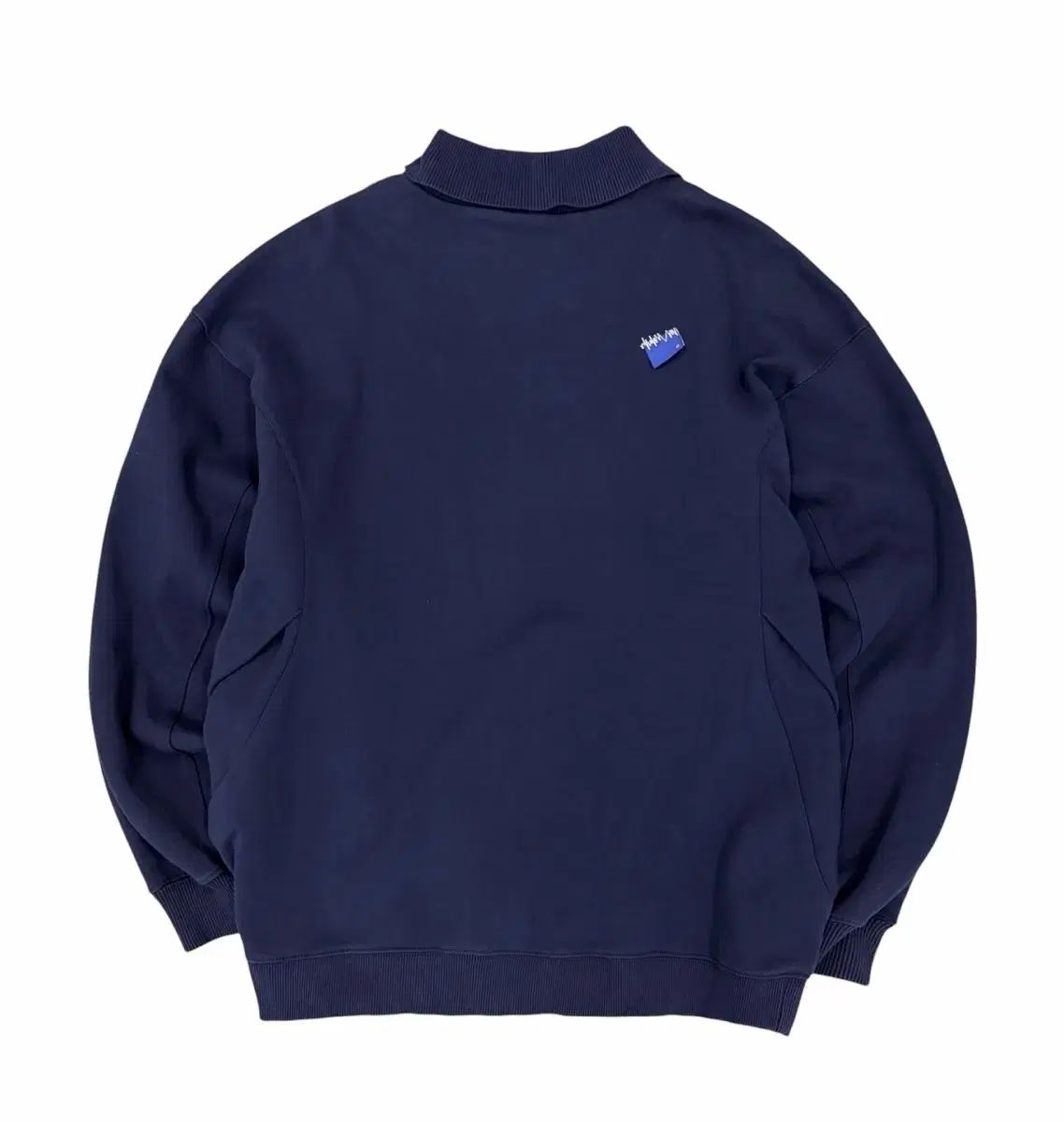 ADER ERROR × ZARA オーバーサイズ ポロシャツ (スウェット) ネイビー (S-M)